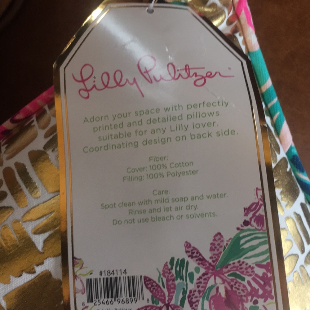 NWT Lilly Pulitzer square decorative pillow - Picture 5 of 9